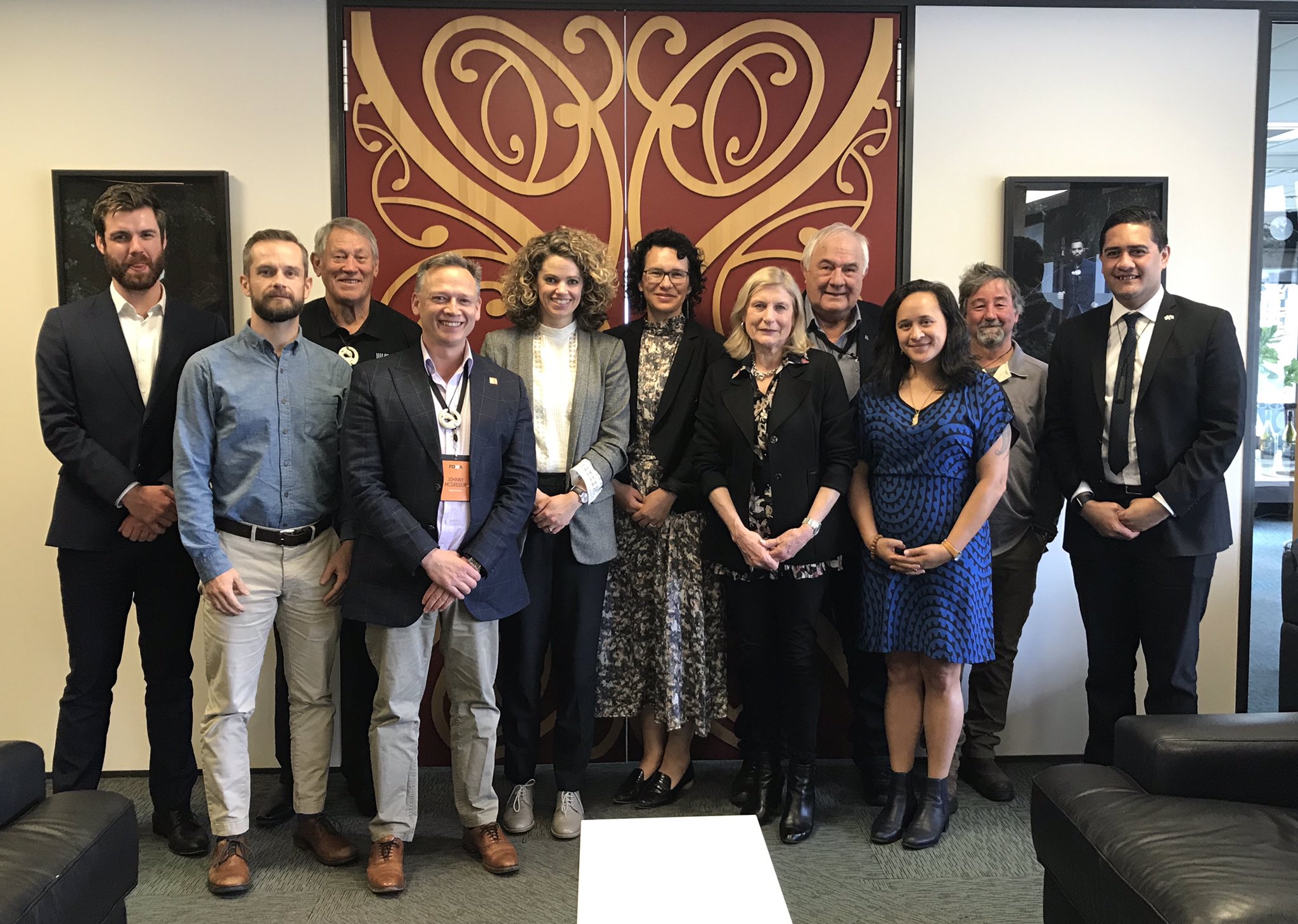 New Zealand British High Commission staff with board members of Māori mana whenua (authority of the land) enterprise, Wakatū Incorporation.